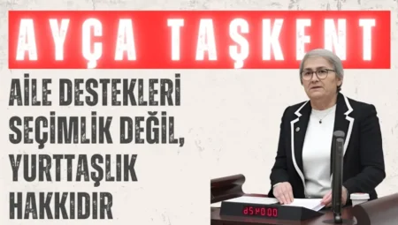CHP’li Ayça Taşkent: ‘Aile destekleri seçimlik değil, yurttaşlık hakkıdır’